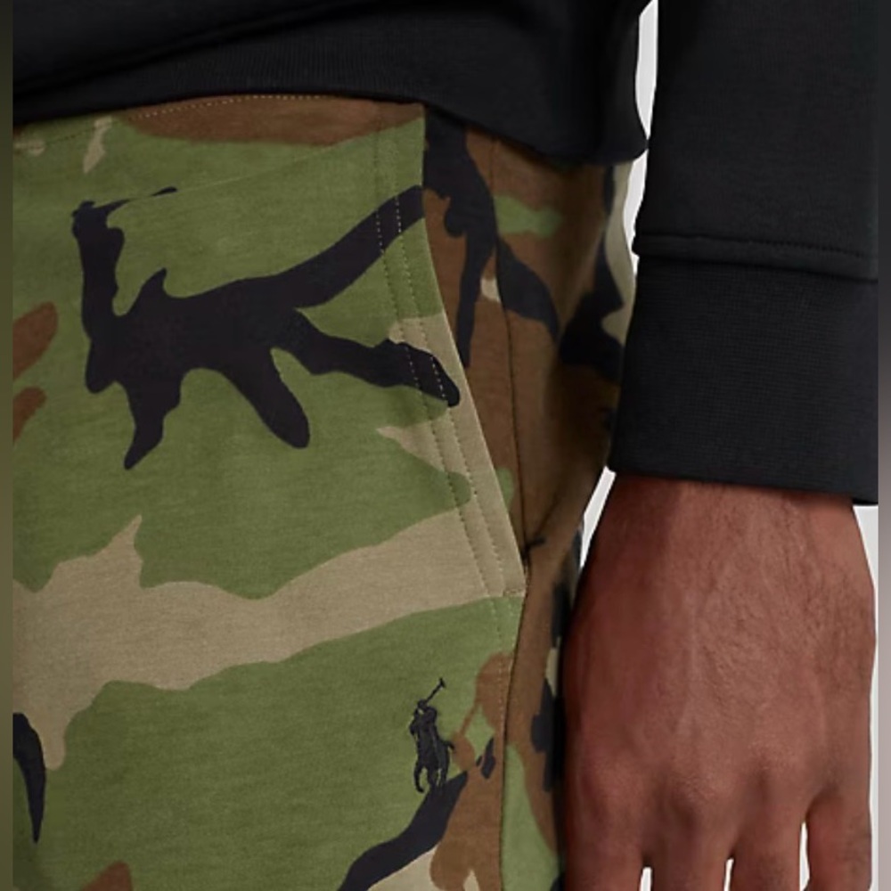 🆕 Polo Ralph Lauren Men’s Polo Player Camo Double Knit Jogger Pants. Green, 2XL - Picture 9 of 12